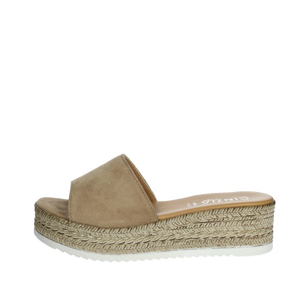 Cinzia Soft Shoes Platform Slippers Brown Taupe IAF133047-C