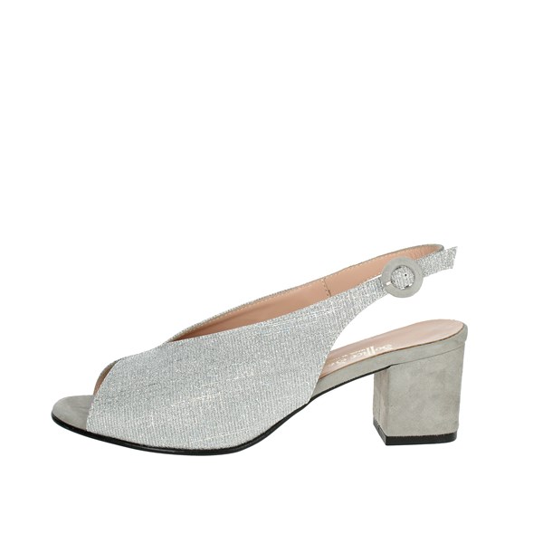 Soffice Sogno Shoes Heeled Sandals Silver 23700