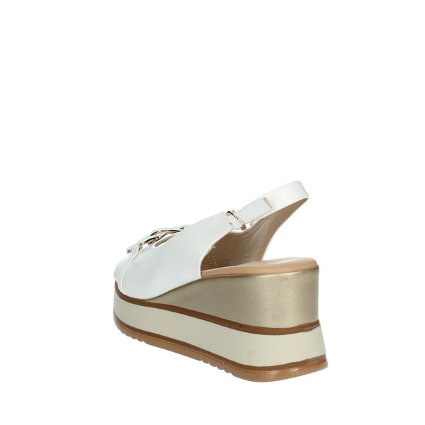 Repo Shoes Platform Sandals White 21412-E3