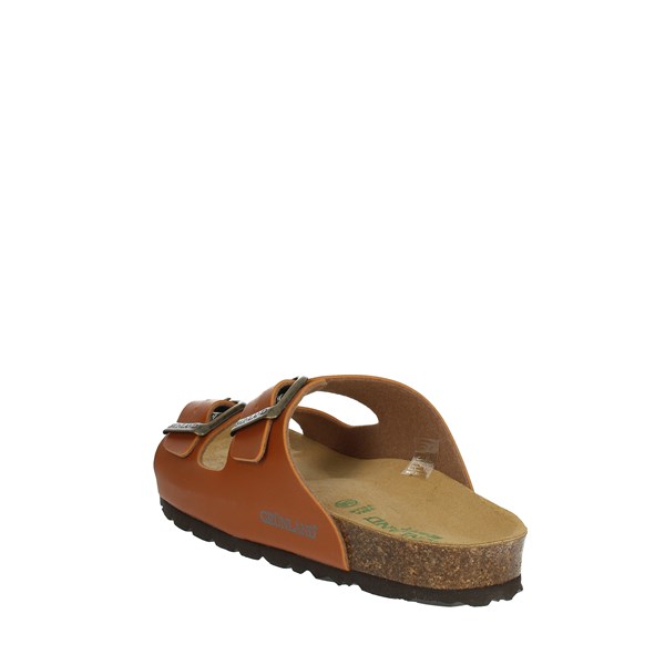 Grunland Shoes Flat Slippers Brown leather CB9952-40