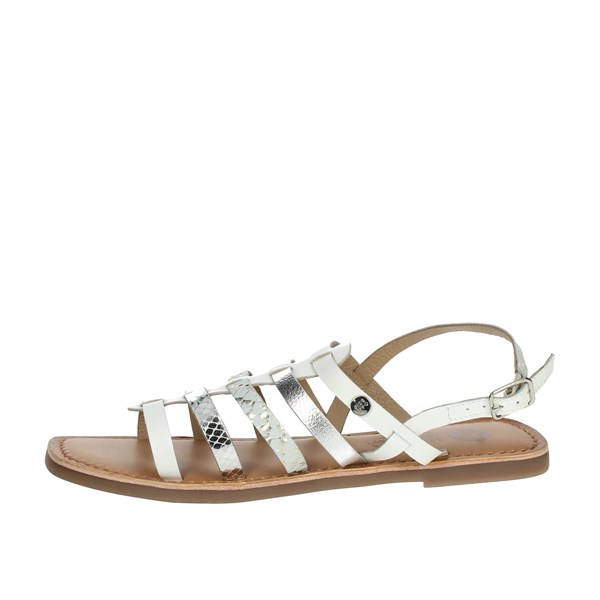 Gioseppo Shoes Flat Sandals White/Silver 68714