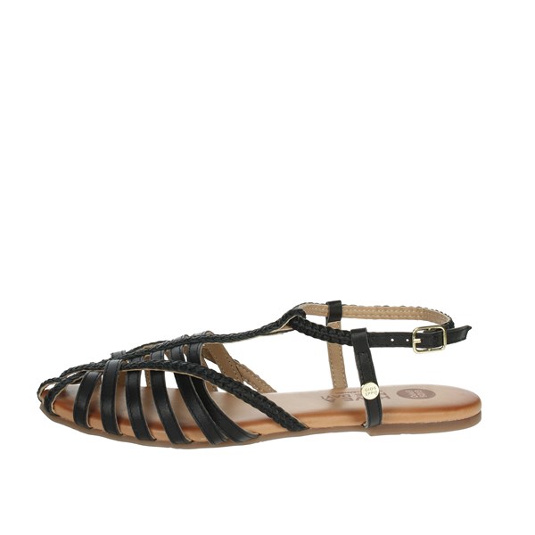 Gioseppo Shoes Flat Sandals Black 69057