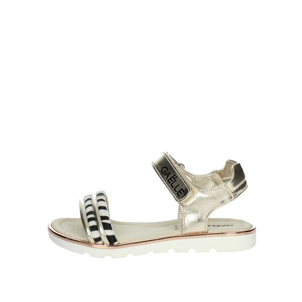 Gaelle Paris Shoes Flat Sandals Gold G-1862
