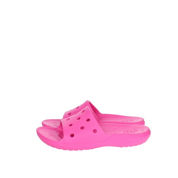 Crocs Shoes Flat Slippers Fuchsia 206396-6QQ