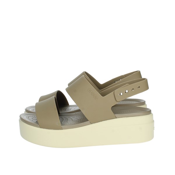 Crocs Shoes Flat Sandals Dark Green 206453-2YI