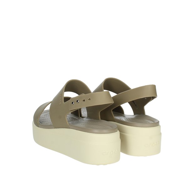 Crocs Shoes Flat Sandals Dark Green 206453-2YI