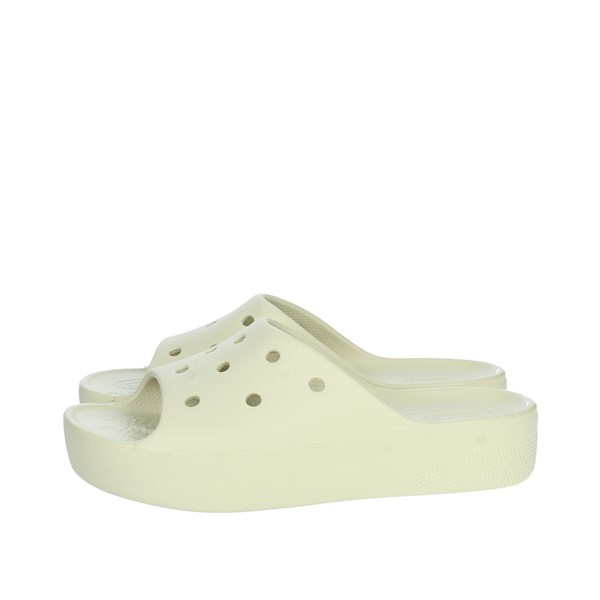 Crocs Shoes Platform Slippers Beige 208180-2Y2