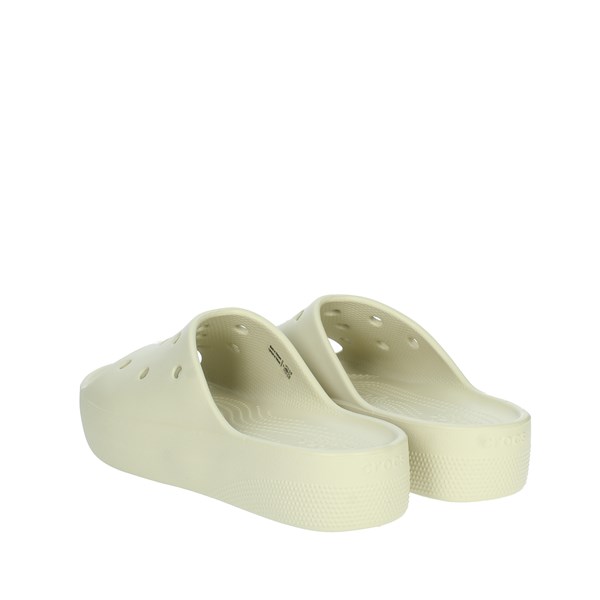 Crocs Shoes Platform Slippers Beige 208180-2Y2
