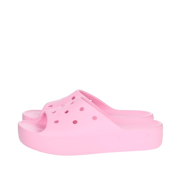 Crocs Shoes Platform Slippers Pink 208180-6S0