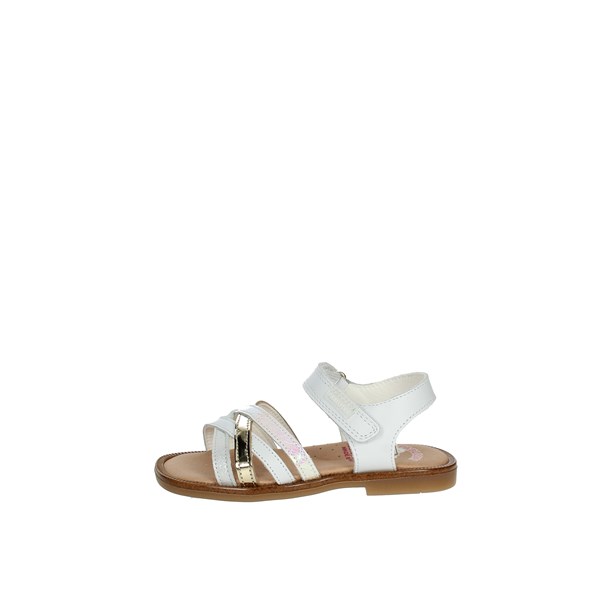 Pablosky Shoes Flat Sandals White/Gold 030200
