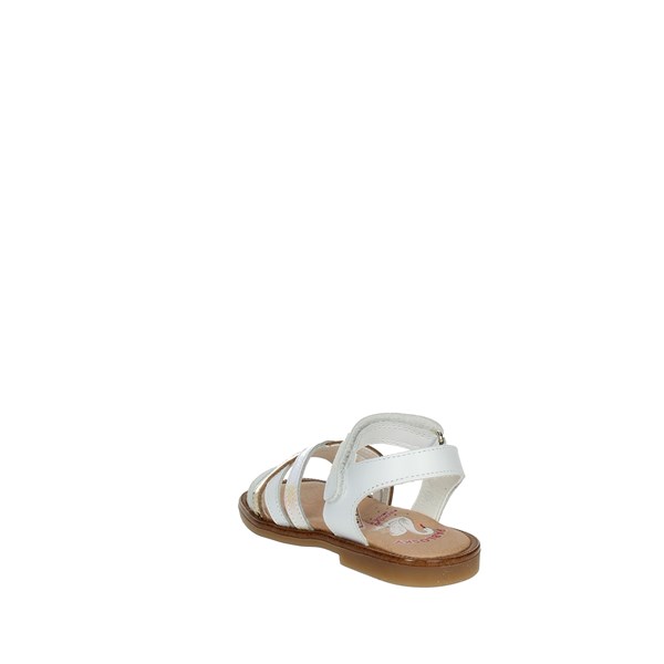Pablosky Shoes Flat Sandals White/Gold 030200