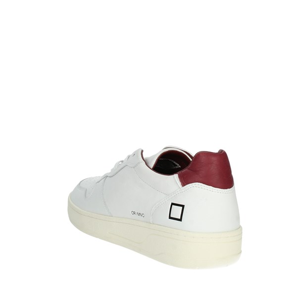 D.a.t.e. Shoes Sneakers White/Burgundy M371-CR-MN-WX