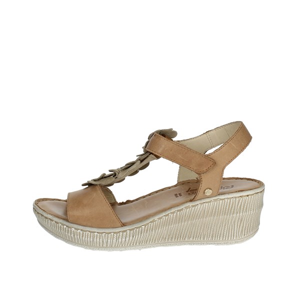 Riposella Shoes Platform Slippers Brown leather ILENIA