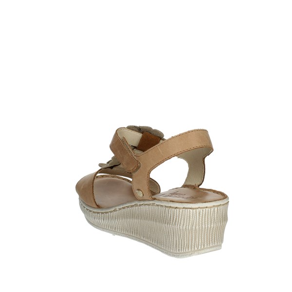 Riposella Shoes Platform Slippers Brown leather ILENIA