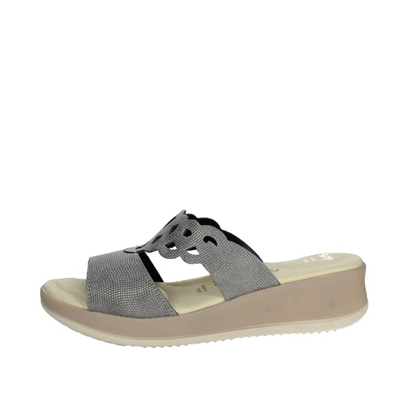 Riposella Shoes Platform Slippers Steel grey 00152
