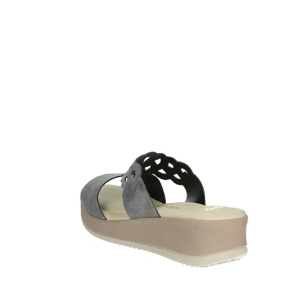 Riposella Shoes Platform Slippers Steel grey 00152