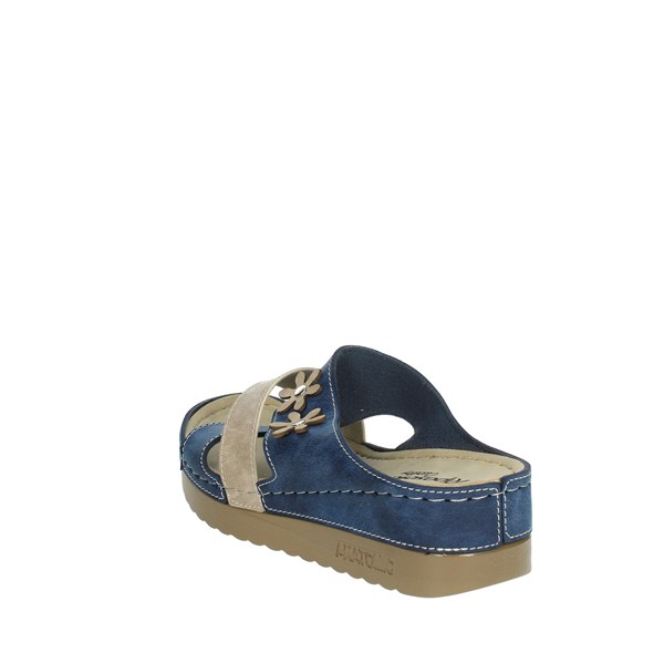 Riposella Shoes Platform Slippers Blue 00010
