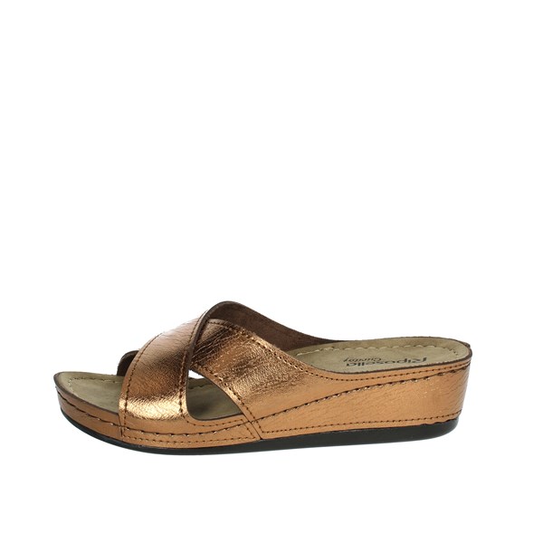 Riposella Shoes Flat Slippers Bronze  15017