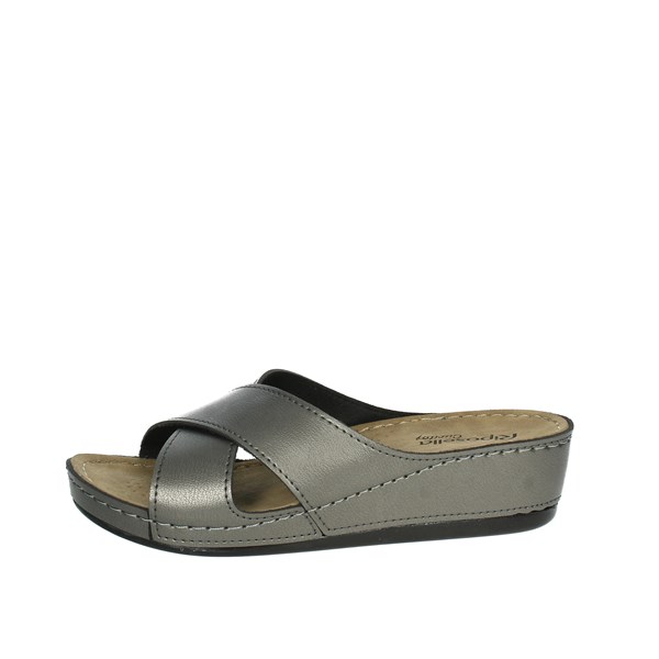 Riposella Shoes Flat Slippers Charcoal grey 15017