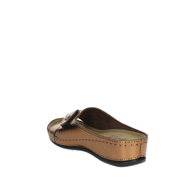 Riposella Shoes Flat Slippers Bronze  15001