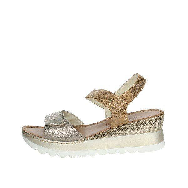 Riposella Shoes Platform Sandals Brown leather 16807