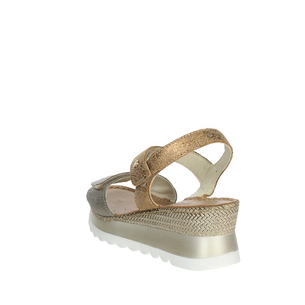 Riposella Shoes Platform Sandals Brown leather 16807