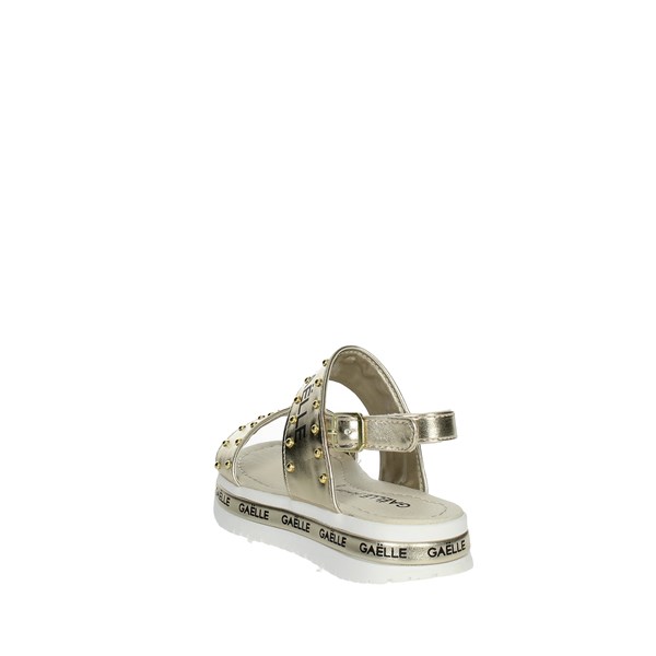 Gaelle Paris Shoes Flat Sandals Gold G-1871