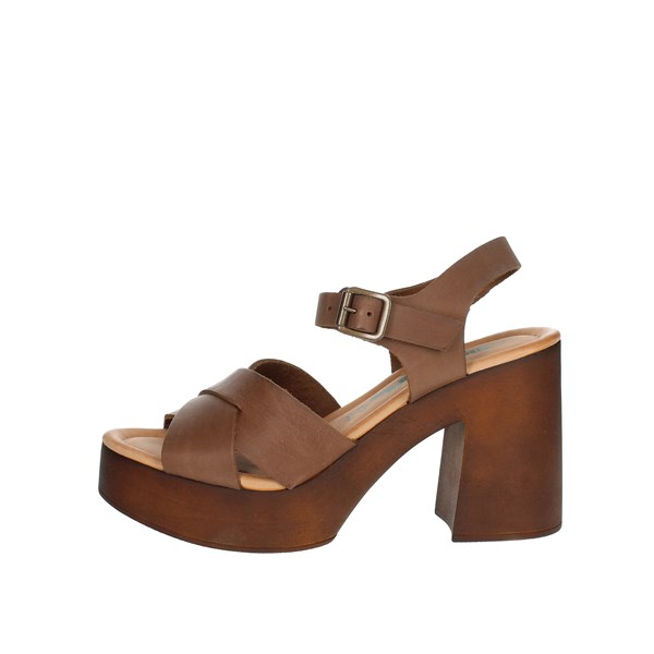 Bionatura Shoes Heeled Sandals Brown leather 87A2134-GOIBRA
