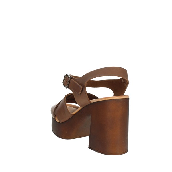 Bionatura Shoes Heeled Sandals Brown leather 87A2134-GOIBRA