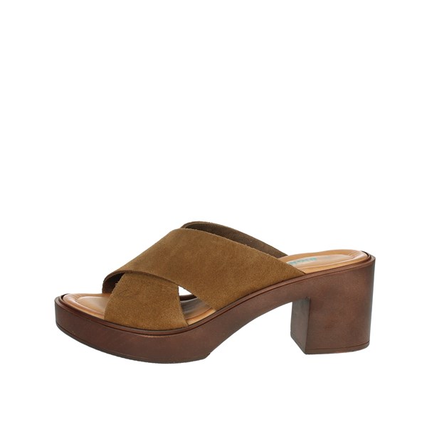 Bionatura Shoes Heeled Slippers Brown leather 99A2266-I-SCBRA