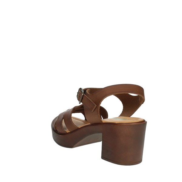 Bionatura Shoes Heeled Sandals Brown leather 99A2268-I-GOIBRA