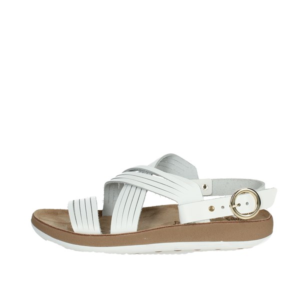 Fantasy Sandals Shoes Flat Sandals White S093 LINDA