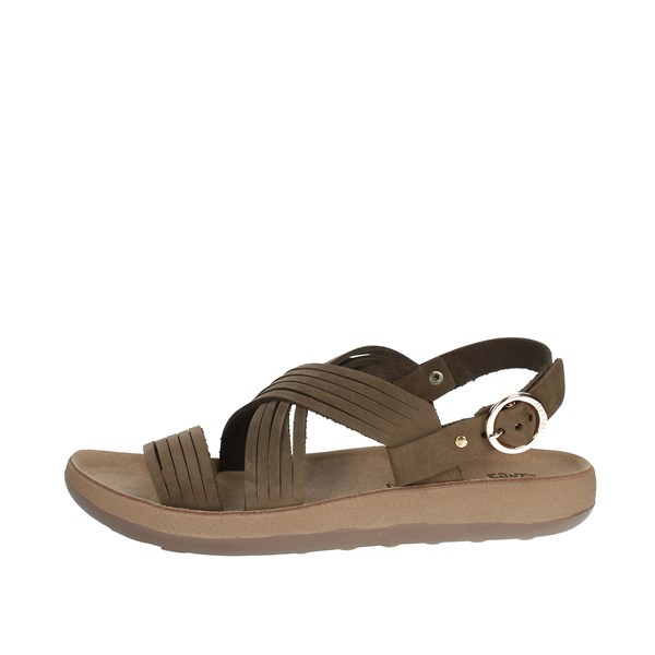 Fantasy Sandals Shoes Flat Sandals Brown S093 LINDA