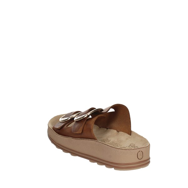 Fantasy Sandals Shoes Flat Slippers Brown leather S310 DESPOINA