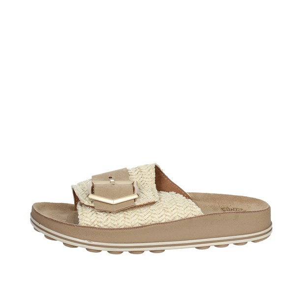 Fantasy Sandals Shoes Flat Slippers Beige S335 KORINA