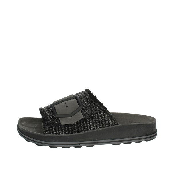 Fantasy Sandals Shoes Flat Slippers Black S335 KORINA