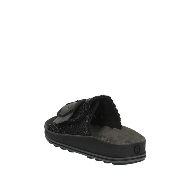 Fantasy Sandals Shoes Flat Slippers Black S335 KORINA
