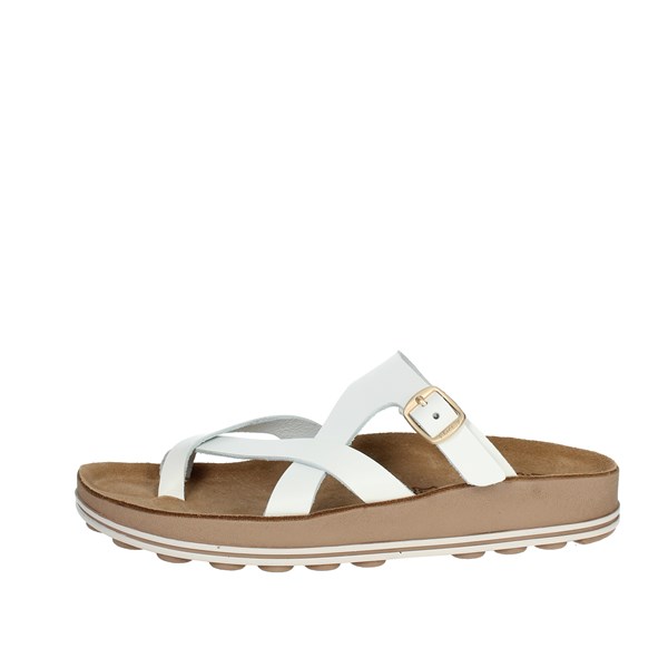 Fantasy Sandals Shoes Flip Flops White S307 ARIADNI