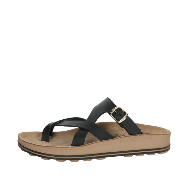 Fantasy Sandals Shoes Flip Flops Black S307 ARIADNI