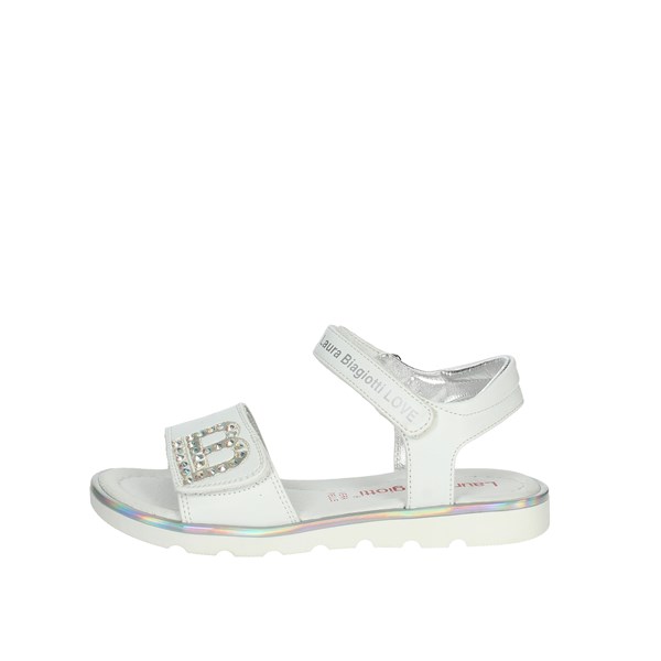 Laura Biagiotti Love Shoes Flat Sandals White 8403