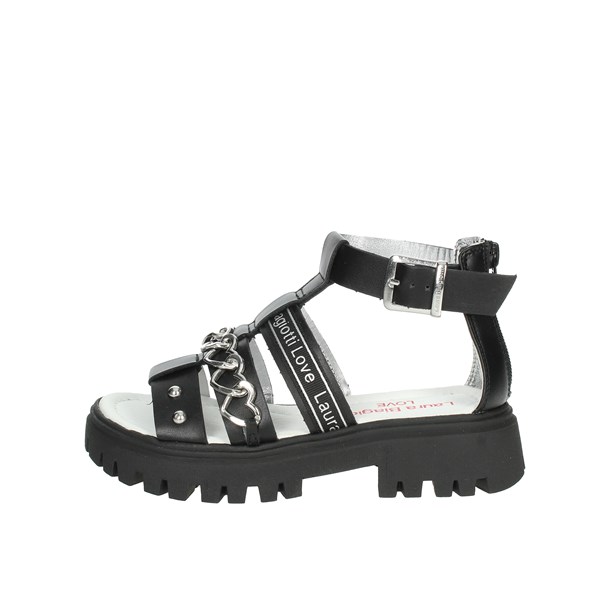 Laura Biagiotti Love Shoes Flat Sandals Black 8441