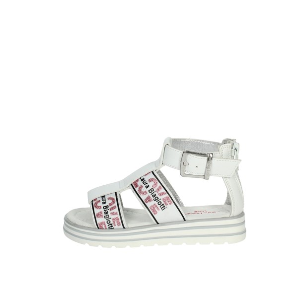 Laura Biagiotti Love Shoes Flat Sandals White 8522