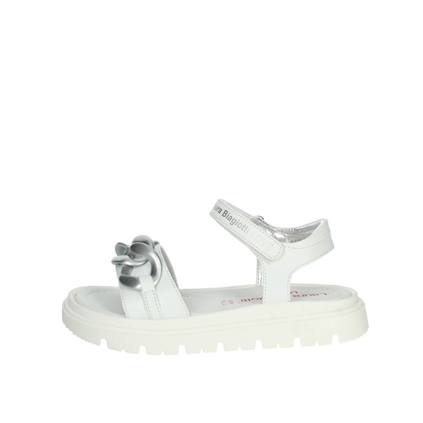 Laura Biagiotti Love Shoes Flat Sandals White 8410