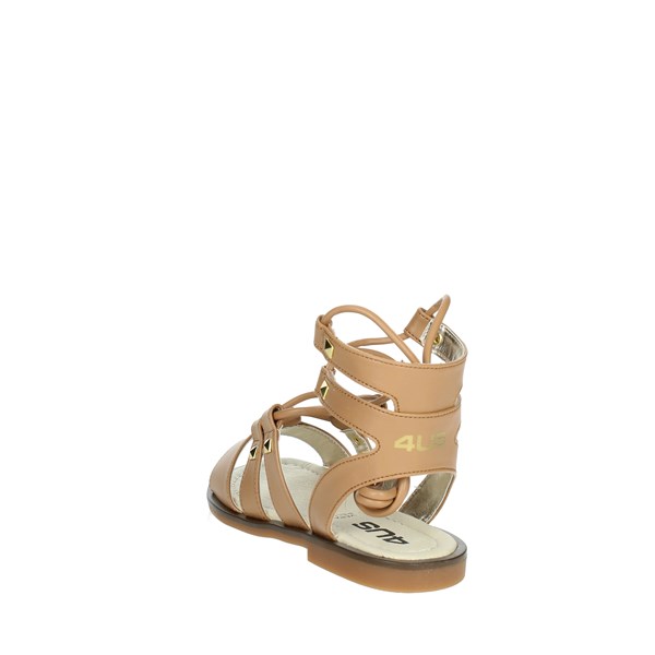4us Paciotti Shoes Flat Sandals Brown leather 41104