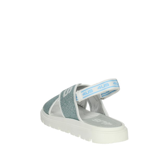 4us Paciotti Shoes Flat Sandals Sky-blue 42401