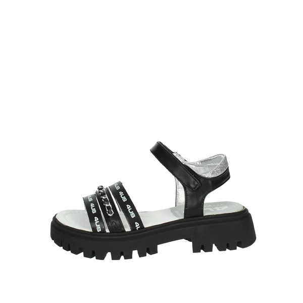 4us Paciotti Shoes Flat Sandals Black 42452