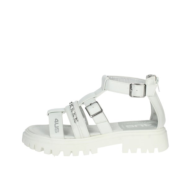 4us Paciotti Shoes Flat Sandals White 42451