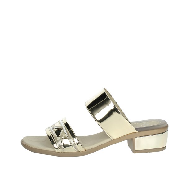 Scholl Shoes Heeled Slippers Gold PLEXY