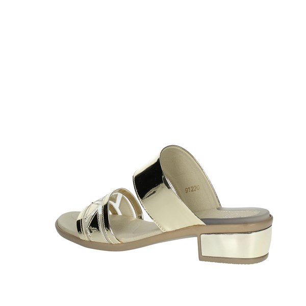 Scholl Shoes Heeled Slippers Gold PLEXY