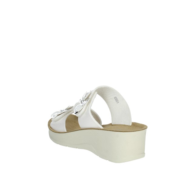 Scholl Shoes Platform Slippers White CARRIE